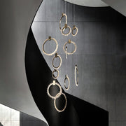Primary Crystal 12 Rings Staircase Chandelier