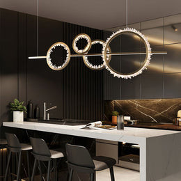 Primary Crystal Cluster Island Chandelier