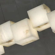Alabaster Cubic Linear Chandelier