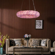 Purple Primary Crystal  Round Chandelier 20.5
