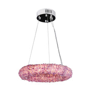 Purple Primary Crystal  Round Chandelier 20.5
