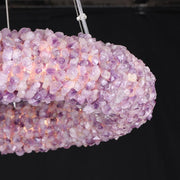 Purple Primary Crystal  Round Chandelier 20.5