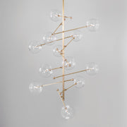 Aero 12-Light Modern Brass Chandelier