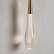 Raindrop Glass Round Solitaire Wall Sconce