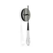 Raindrop Glass Round Solitaire Wall Sconce