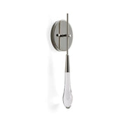 Raindrop Glass Round Solitaire Wall Sconce