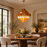 Retro Glass Disc Chandelier