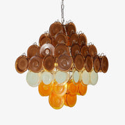 Retro Glass Disc Chandelier