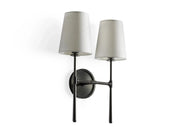 Kyler Double Tapered Linen Wall Sconce