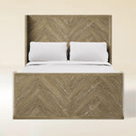 Ridgeview Herringbone Oak Queen Bed - Themodhome product image 01