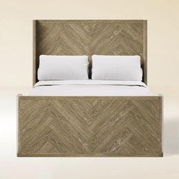 Ridgeview Herringbone Oak Queen Bed - Themodhome product image 01