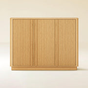 Rillura Fluted Oak Shoe Cabinet 47“W - Themodhome product image 01
