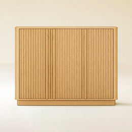 Rillura Fluted Oak Shoe Cabinet 47“W - Themodhome product image 01