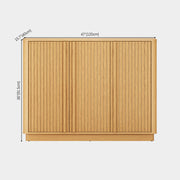 Rillura Fluted Oak Shoe Cabinet 47“W - Themodhome product image 10
