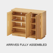 Rillura Fluted Oak Shoe Cabinet 47“W - Themodhome product image 05
