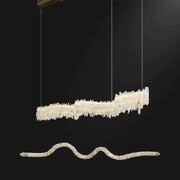 Patton Modern Rock Crystal Linear Chandelier,Island Chandelier