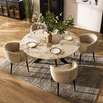 Rove Round Sintered Stone Dining Table 63