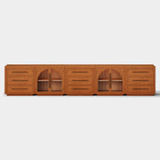 Rowan Arched Oak Modular Media Console - 2 Cabinets - Themodhome product image 03