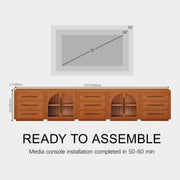 Rowan Arched Oak Modular Media Console - 2 Cabinets - Themodhome product image 05