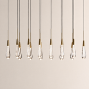 Ryvara Linear Raindrop Glass Chandelier