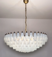 Murano Chandelier – Poliedri – 185 glass – White Alabaster