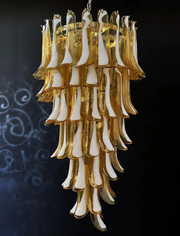 Murano Chandelier – 83 petals – Caramel