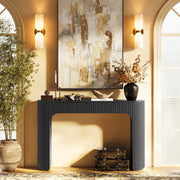 Slate Fluted Console Table 47”W