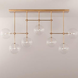 Aero 7-Light Modern Brass Chandelier