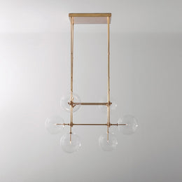 Aero 6-Light Modern Brass Chandelier