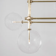 Aero 6-Light Modern Brass Chandelier