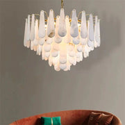 Alabaster Feathery Chandelier 21.7