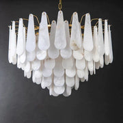 Alabaster Feathery Chandelier 21.7