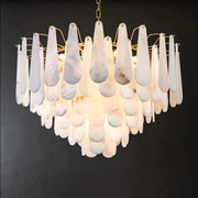 Alabaster Feathery Chandelier 21.7