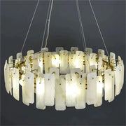 Alabaster Flakes Round Chandelier