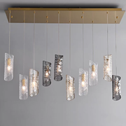 Artisan Textured Glass Shades Multi Light Chandelier