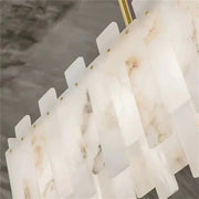 Alabaster Linear Dentate Chandelier 39