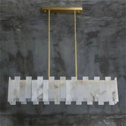 Alabaster Linear Dentate Chandelier 39