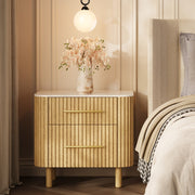 Vera Fluted Sintered Stone Nightstand 26