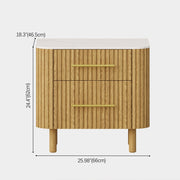 Vera Fluted Sintered Stone Nightstand 26