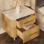 Vera Fluted Sintered Stone Nightstand 26