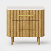 Vera Fluted Sintered Stone Nightstand 26
