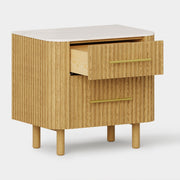 Vera Fluted Sintered Stone Nightstand 26
