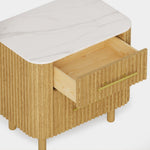 Vera Fluted Sintered Stone Nightstand 26