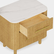 Vera Fluted Sintered Stone Nightstand 26