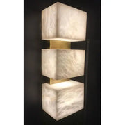 Alabaster Cubes Wall Sconce