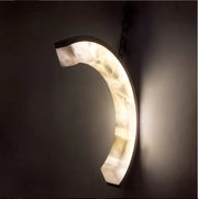 Alabaster Wall Light, Illuminating Sconce for Bedside