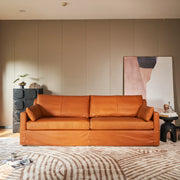 Mercury Warm Cognac Sofa 95