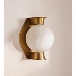 Alabaster Globe Wall Sconce