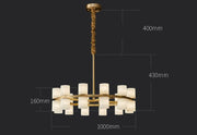 Alabaster Cylinder Chandelier