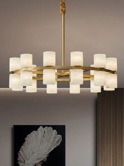 Alabaster Cylinder Chandelier